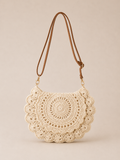 Bohemian Scalloped Round Crossbody Bag
