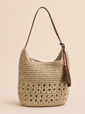 Casual Tassel Tie Decor Shoulder Handbag