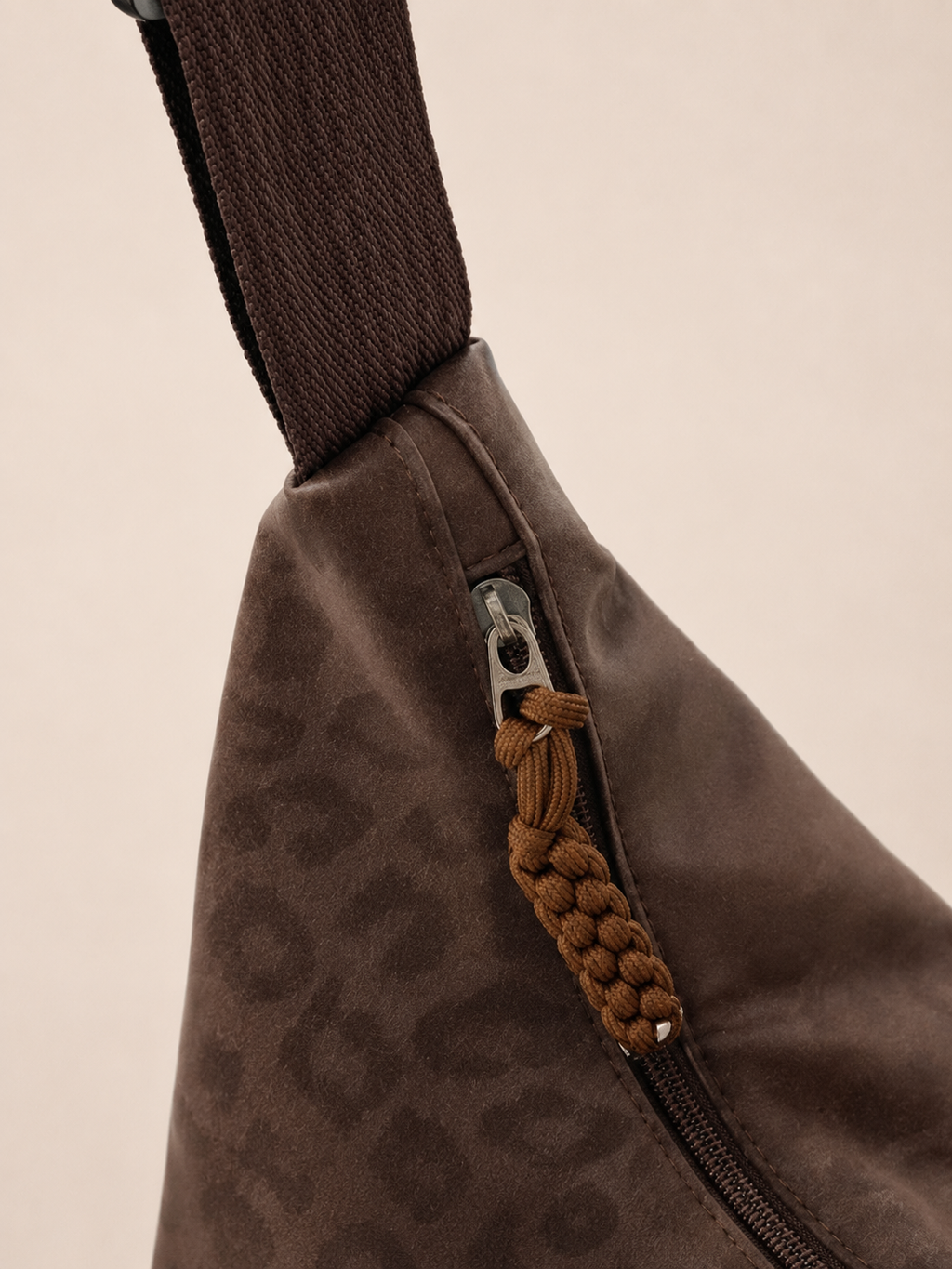 Vintage Textured Slouchy Shoulder Bag