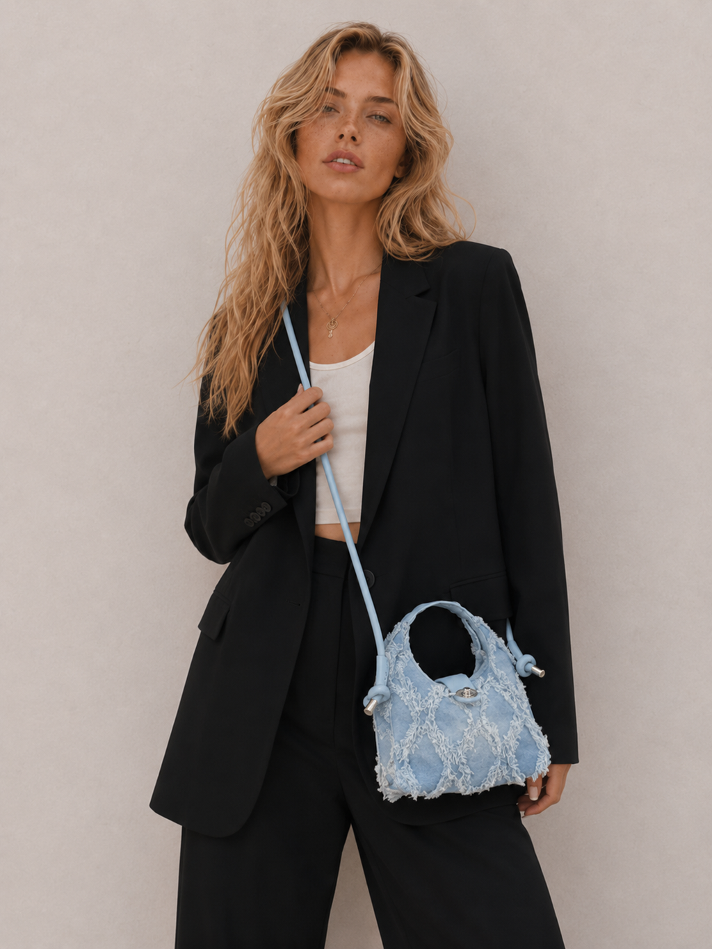 Vintage Frayed Mini Crossbody Bag