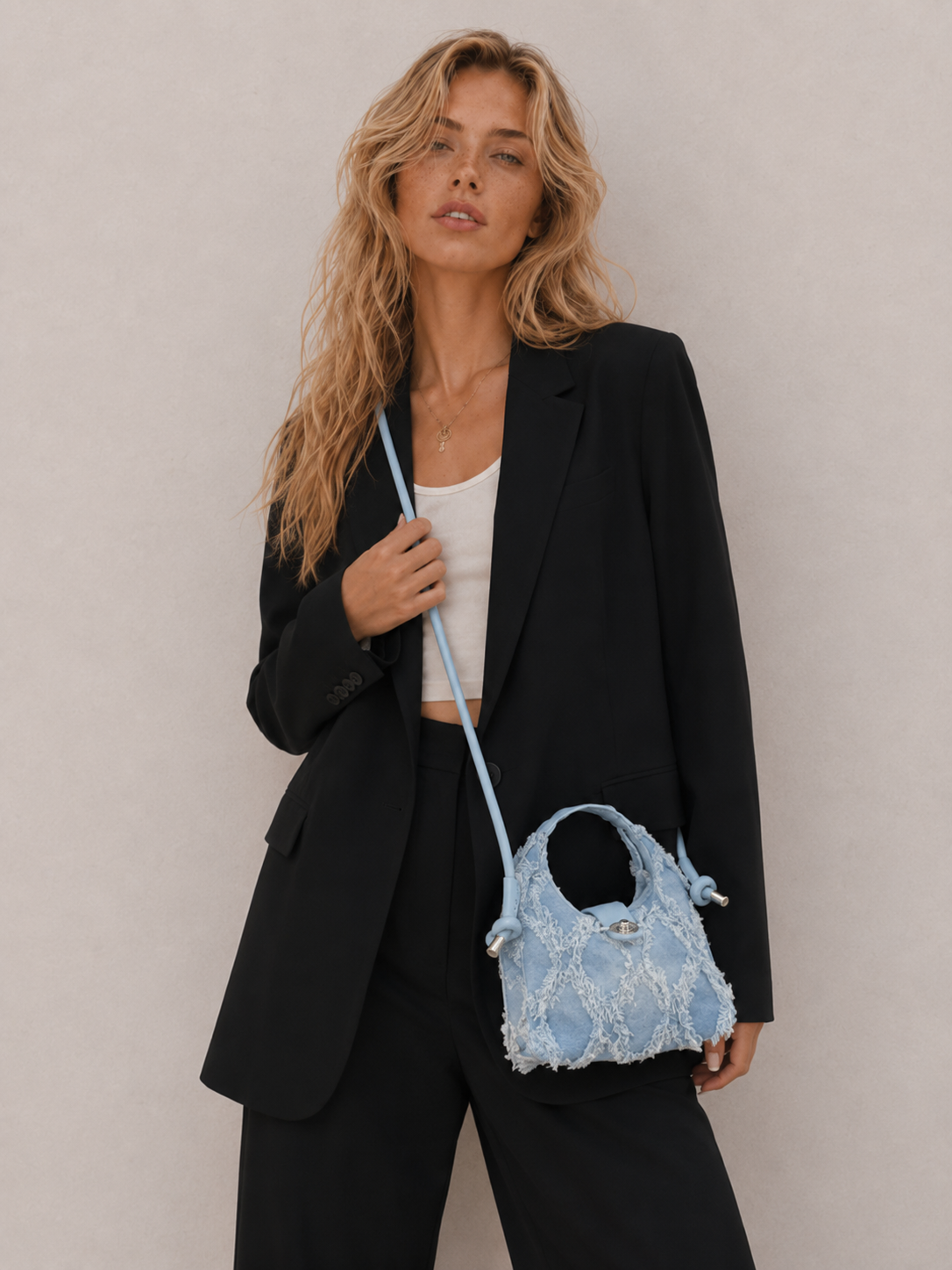 Vintage Frayed Mini Crossbody Bag