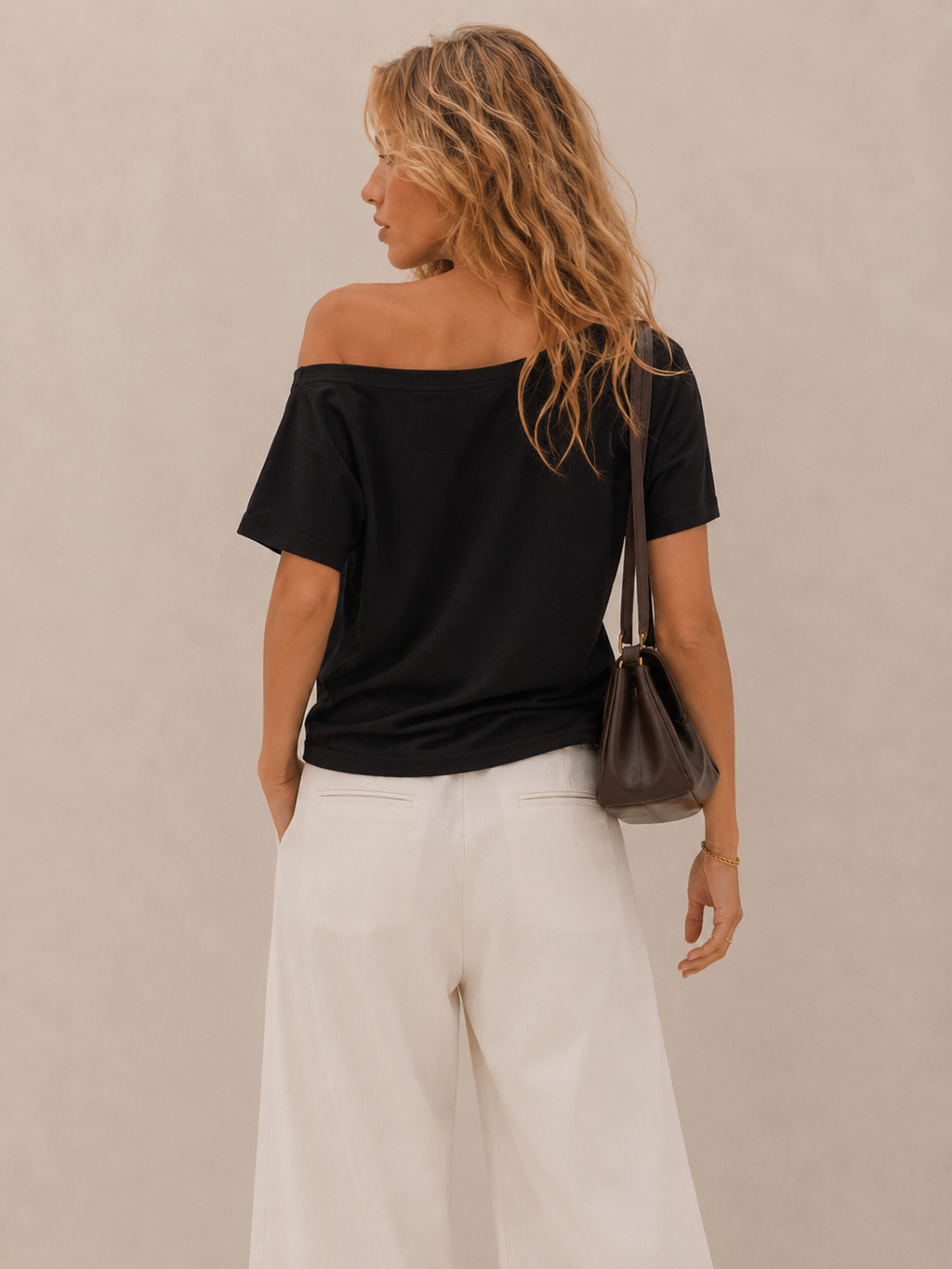 Chic Off-Shoulder Relaxed Fit Top